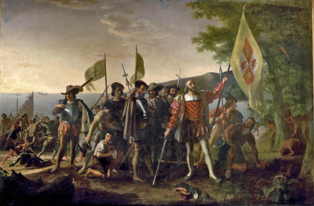 Columbus landing at Santo Domingo