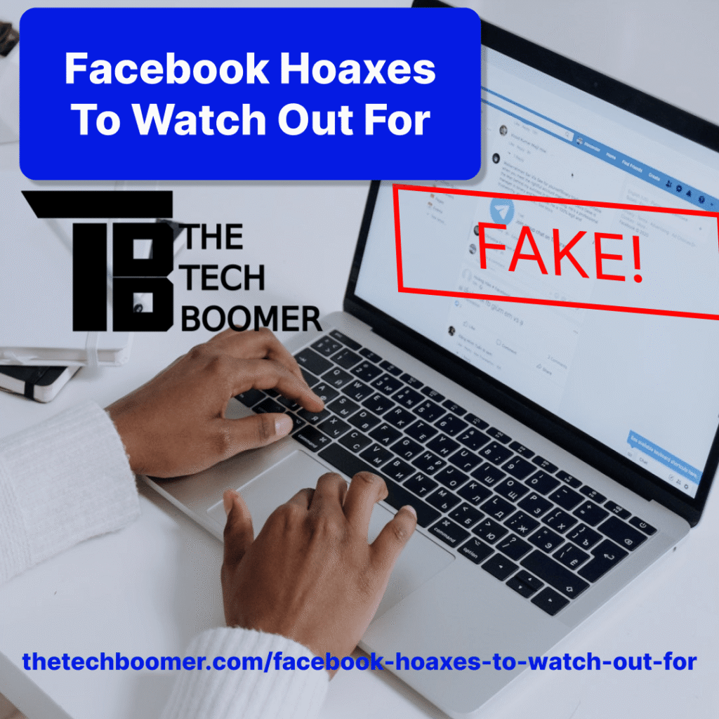 facebook hoax on laptop