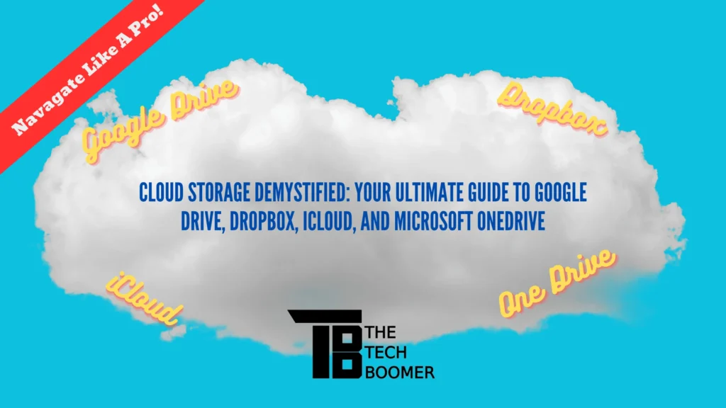 Image of a cloud with different cloud storage services represented